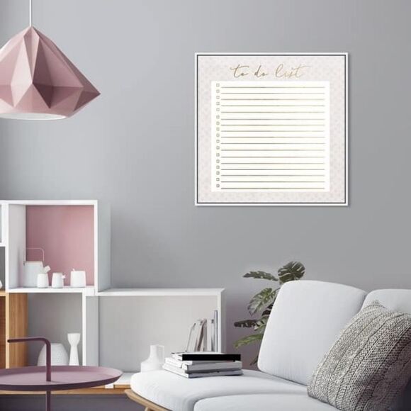 Oliver Gal To Do List Gold Fashion Wall Art Louis Vuitton Monogram Print Canvas - Picture 3 of 15